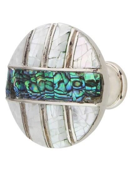 Fair Isle Round Cabinet Knob - 1 3/8 inch Diameter in Polished Nickel.